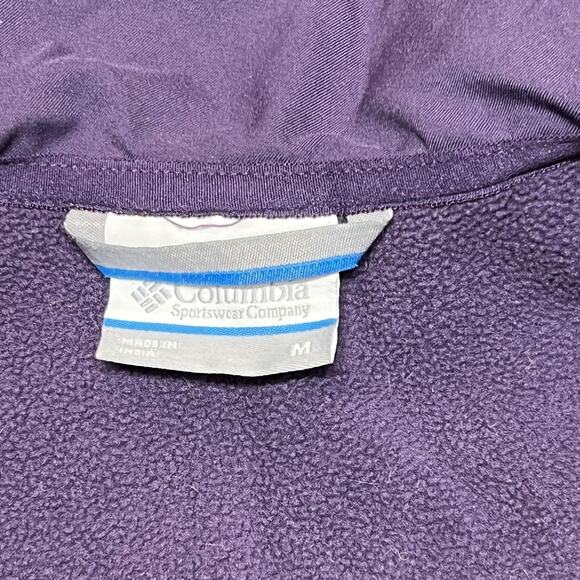 Columbia Softshell Jacket Womens Medium Purple Full Zip Fleece Lined Outdoor - Picture 6 of 10